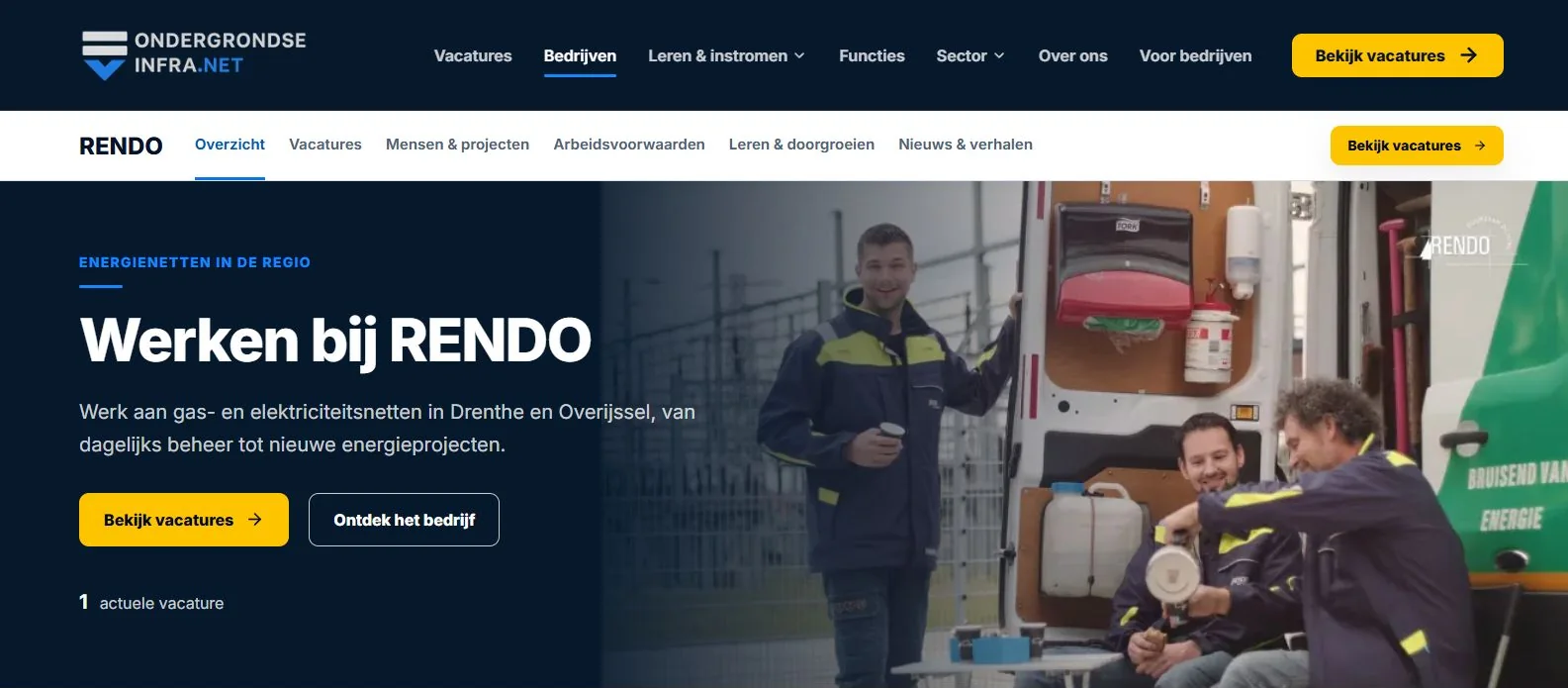 Voorbeeld van het premiumprofiel van RENDO